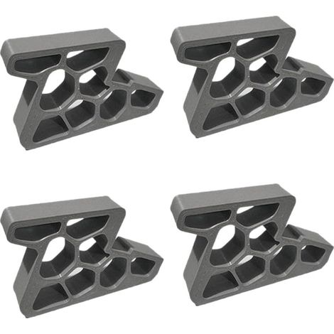 Set di 4 limitatori per finestre per porte e binari scorrevoli - serrature di sicurezza in plastica grigia con rivestimento impermeabile - limitatori per porte regolabili (1/5)