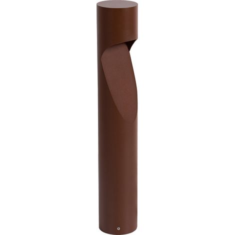 Lámpara de bolardo de jardín exterior moderno 81 cm de aluminio LED marrón Caroi (1/5)