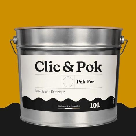 Peinture Fer Antirouille – Métal Extérieur Intérieur, Satinée, Protection Rouille - 10L - RAL 1005 - Jaune miel