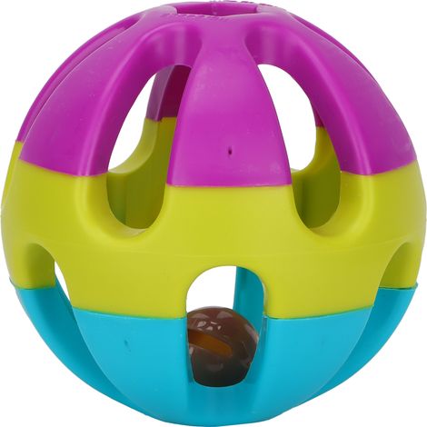 Chat en plastique non toxique chassant le hochet jouet interactif attrapant la balle avec des fournitures pour animaux de compagnie de cloche (1/5)