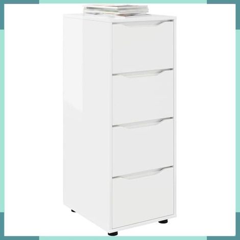888901 Armoire de rangement Blanc brillant 40 x 48 x 105 cm (1/5)