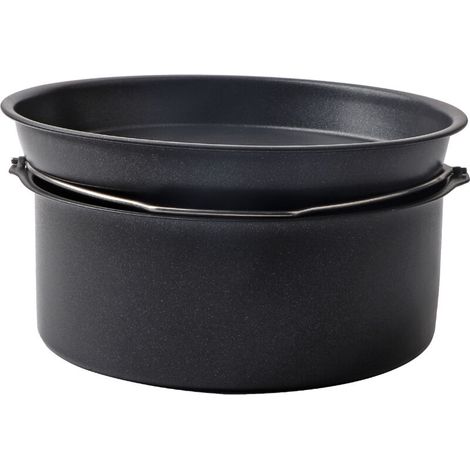 Accessori per friggitrice ad aria – Set di 4 utensili da cucina in acciaio inox da 20 cm (teglia per pizza, stampo per torte, ecc.)