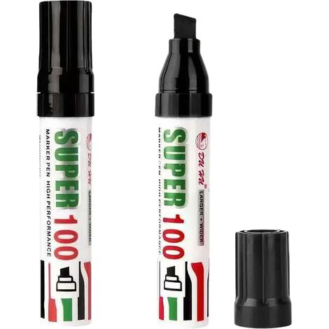 Marqueur à tête carrée grand format pour la logistique de chantier, stylo publicitaire écologique, 12 mm, marqueur rechargeable à base d'huile. (1/5)