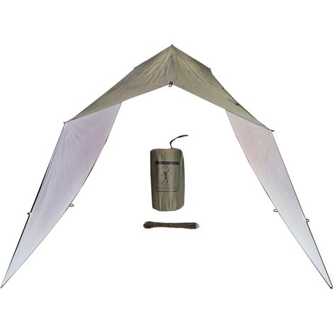 Telo termico Bushmen Thermo-Tarp 4×4.3 Olive — Telo isolante per bivacco UPF 50+ (26 anelli, 3.500 mm) (1/5)