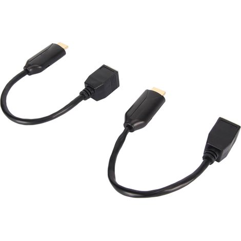 Extendeur d'interface multimédia HD Full HD 1080p sur Cat5e/Cat6, portée jusqu'à 60 m (196,8 pi), émetteur-récepteur Ethernet RJ45, alimentation 100-240 V, prise UE (1/5)