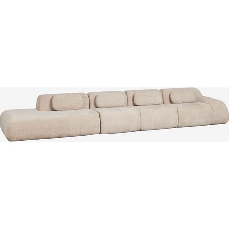 Divano modulare angolare a 4 pezzi con chaise longue sinistra in ciniglia confezionato sottovuoto Merida SKLUM            