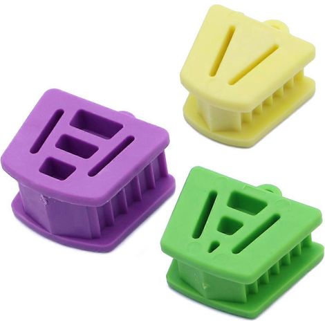 Lot de 3 outils : bloc de morsure pour enfants et adultes, accessoires dentaires pour enfants. (1/3)
