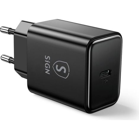 Caricabatterie USBC PD da 20 W nero