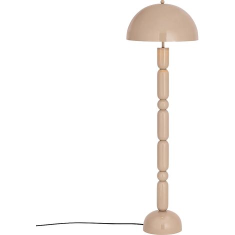 Lampadaire champignon en métal - D. 45 x H. 147 cm - Beige brillant - ELDON (1/5)