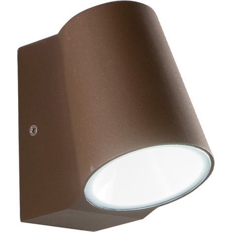 Applique LED d'extérieur IP44 en aluminium et verre Owen - Marron (1/2)