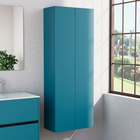 Inda - Colonna bagno con 2 ante e 4 ripiani 60x160 cm - Avio (1/3)