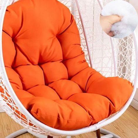 Coussin Épais et Imperméable pour Siège de Balançoire – Idéal Jardin, Terrasse, Cour ou Bureau – Dimensions 80 x 120 cm – Couleur Orange (1/4)
