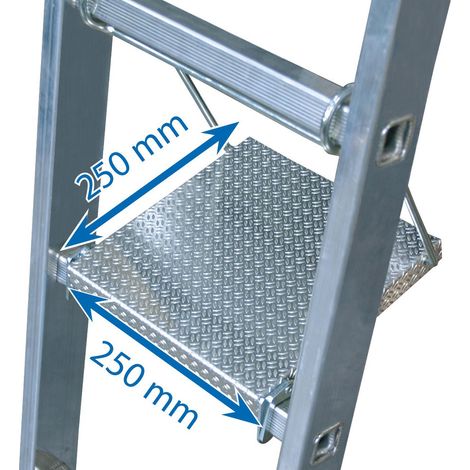 Plate-forme d'accrochage pour échelles à barreaux, EN 131, 250 x 250 mm (1/3)