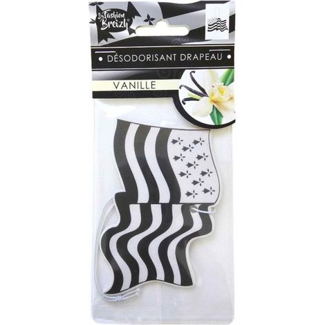 Désodorisant pour voiture - Drapeau bretron - Vanille - A suspendre - Fashion Breizh (1/2)