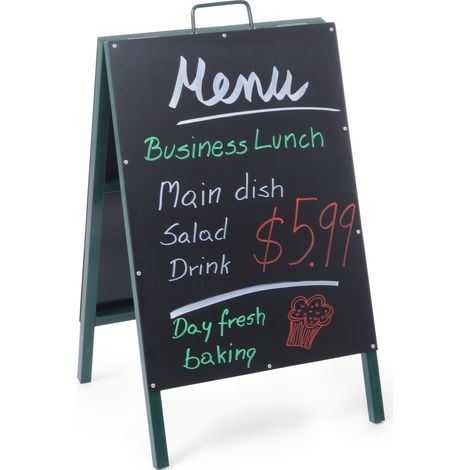 Panneau d'information publicitaire MENU autoportant pour restaurants 500x850mm - Hendi 664117