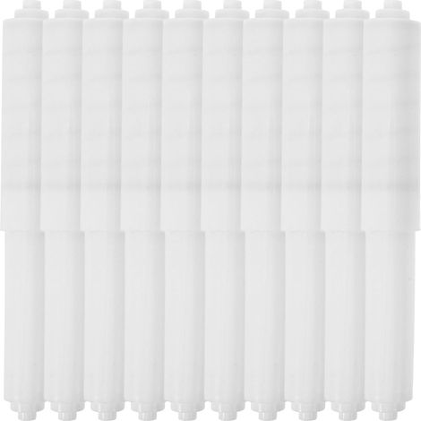 Porte-Papier Toilette Blanc en Plastique Télescopique Lot de 10 Longueur Réglable et Changement Rapide pour Usage Quotidien en Salle de Bain (1/5)