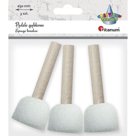 Pinceles de esponja redondos TITANUM 3 piezas: perfectos para pintar y pasatiempos
