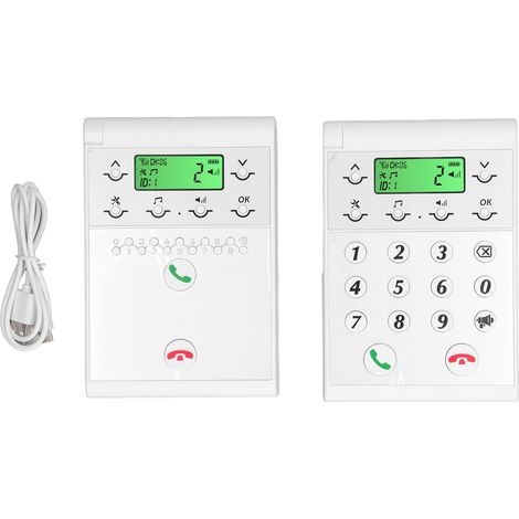 Interphone Sans Fil Bidirectionnel Système de Communication Full Duplex avec Pager Téléphone et Batterie Intégrée (1/5)