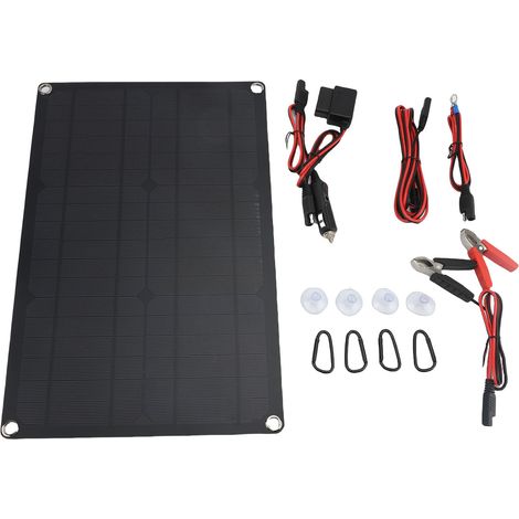 Kit solare da 20W 12V - Caricabatterie con scatola SAE per roulotte/barca (1/4)