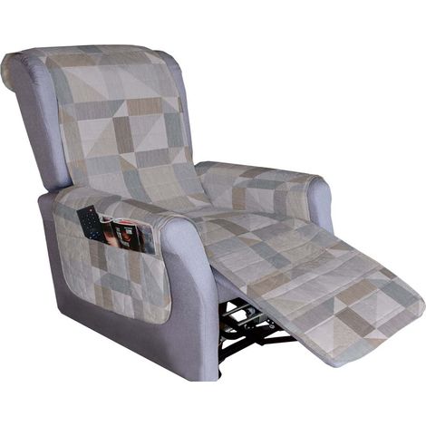 Copripoltrona per Poltrona reclinabile Relax con Doppie Tasche Atene beige