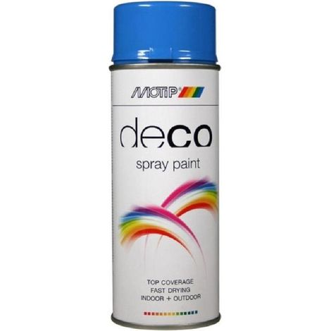 Bombe de peinture Motip Bleu ciel brillant RAL5015 M01608 auto