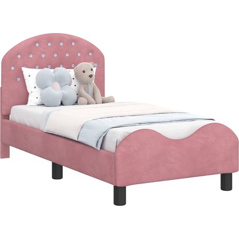 Maison Exclusive - Kinderbettgestell mit Kopfteil Rosa 70 x 140 c