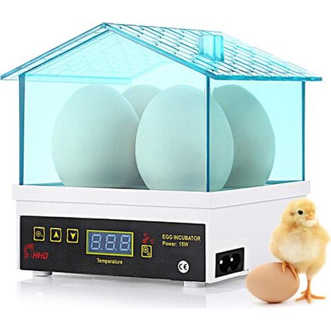 Incubateur numérique mini 4 œufs avec moniteur d'humidité pour œufs de poule, œufs de canard, œufs d'oiseaux, œufs de dinde à domicile (1/4)