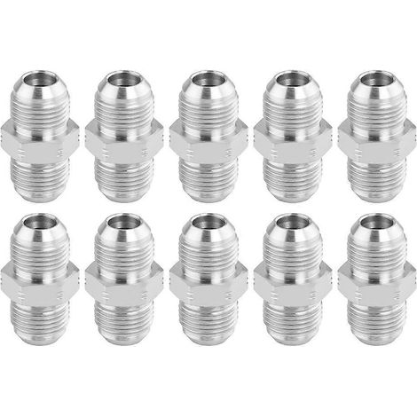 Hydraulikschlauchadapter, 1/2"-JIC-Außengewinde – 1/2"-JIC-Geradanschluss, 37°-JIC-Bördelung – 10er-Packung (1/5)