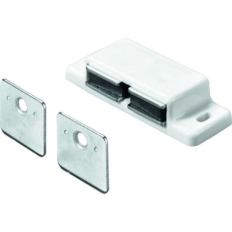 Hettich Magnetschnäpper weiß, 2x 2 - 3 kg, 1 Stück Möbelbeschlag