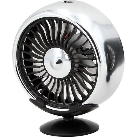 (argent)ventilateur Usb Pour Grille D'aration De Voiture Avec Lumire Colore/ventouse, Ventilateur Usb De Voiture, Mini Climatiseur De Voiture, Ven (1/5)