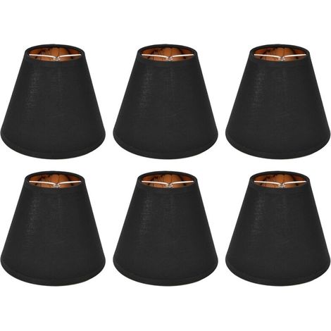 6PCS Abat-jour en tissu Clip sur abat-jour pour E14 Table Lustre Lampe de sol Lampe murale Décor de chambre (1/5)