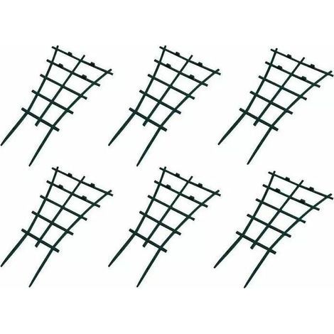 Lot de 6 treillis d'escalade en pot en plastique robuste superposé pour jardin, terrasse, fleurs, légumes (1/5)
