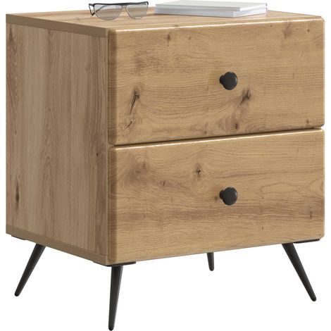Maison Exclusive - Armadio da Notte 2 pcs Rovere Artigianale 43 x 34,5 x 47,5 cm