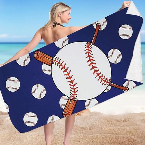 Serviette De Plage - Microfibre - 75 X 150 Cm - Rapide Séchage - Anti-sable - Pour Yoga Et Activités Extérieures - 1 Pièce (1/5)