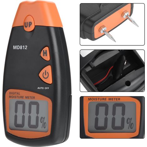 Testeur d'humidité numérique MD812 pour bois, hygromètre LCD 2/4 broches, détecteur humidité bois professionnel (1/5)