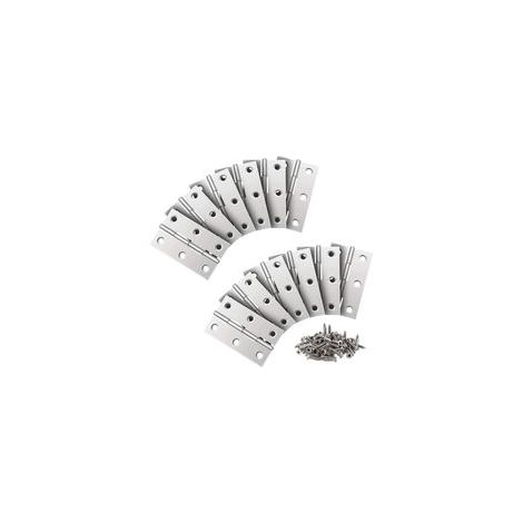 24 Pièces Charnière Inox,66MM Paumelles de Porte,Charniere PianoPour La Maison Meubles Matériel Armoire Garde Porte Tiroir (1/4)