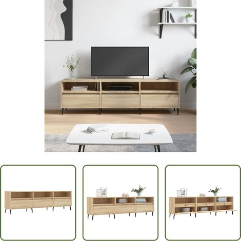 Holzwerkstoff -  TV-Schrank Sonoma-Eiche 150x30x44,5 cm Holzwerkstoff (1/5)