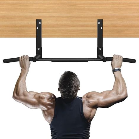 Barres de traction montage mural salle de gym domicile support d'entraînement multifonction acier inoxydable (1/5)