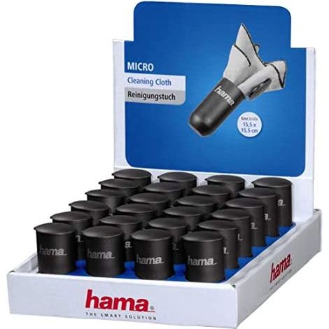 Hama 5904 - Panno per la pulizia delle attrezzature fotografiche, grigio