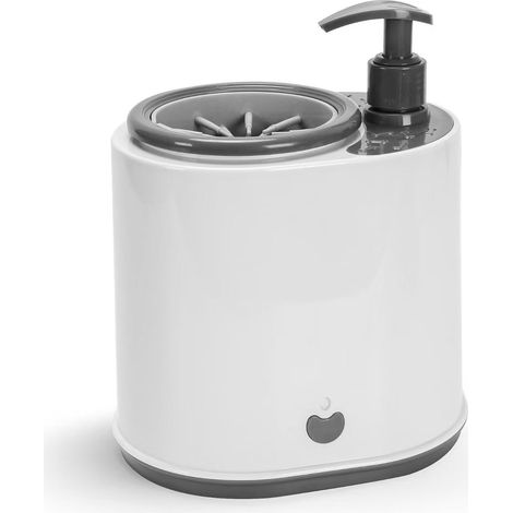Nettoyeur de pattes électrique pour animaux de compagnie à usage domestique, pour chiens et chats, sans frottement nécessaire. (1/4)