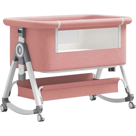 Lit de bébé, design multi-fonctionnel et portable, ZDC rose (1/2)