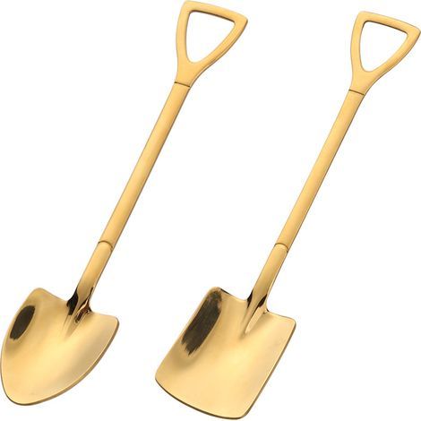 Lot de 6 cuillères-pelles en acier inoxydable, ustensiles de cuisine décoratifs et fonctionnels (1/5)