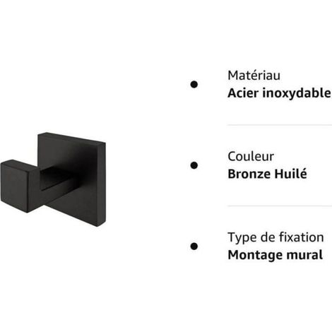 Home Patère à Crochets pour Peignoir Salle de bain WC Manteau Serviette Chapeau en Acier Inoxydable Multi-Choix (1/5)