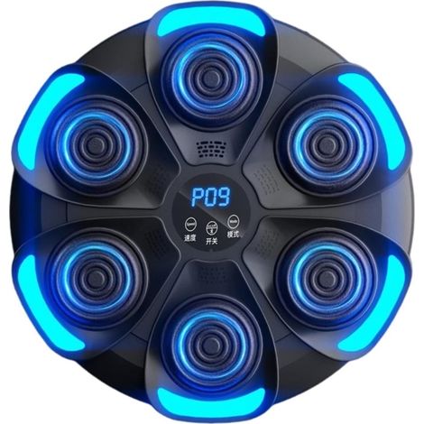 Equipamento de boxe inteligente, luz RGB ajustável, alvo de boxe eletrônico montado na parede (com luvas, adequado para adultos e crianças) (1/4)