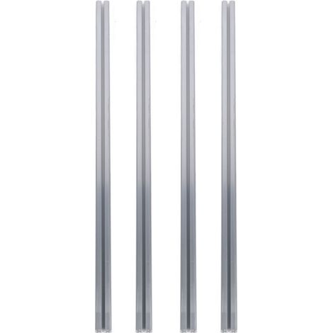 Profilé d'extrusion d'aluminium, fente 4040 T, norme européenne, Rail linéaire anodisé, pièce d'imprimante 3D CNC, bricolage, 39,4 pouces, 1000mm, argent, 4 pièces