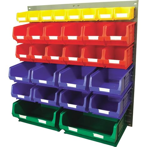 Unité de stockage de panneaux porte-outils RS PRO Bleu, vert, rouge, jaune en PP, 946mm x 914mm ( Prix pour 1 Kit )