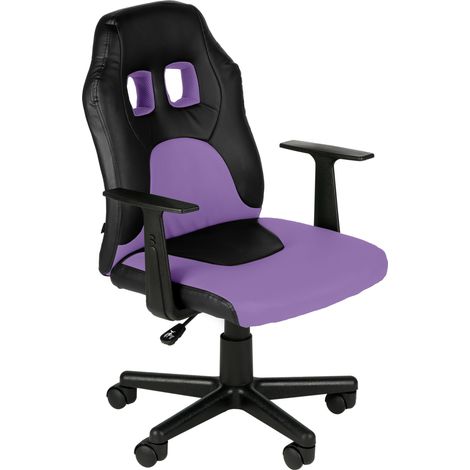 Silla de escritorio divertida para niños Negro/lila