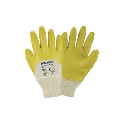 Gants Ems Taille 9 jaune revêtement nitrile de très haute qualité TW (1/2)