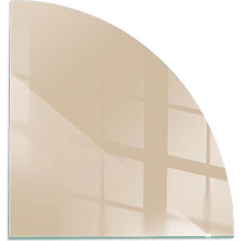 Modernes Kaminaccessoire Funkenschutzplatte für Kamin Hitzeschutz Schutzplatte Hartglas Dekorative Glasbodenplatte Farbe Beige 1/4 100x100 cm (1/5)
