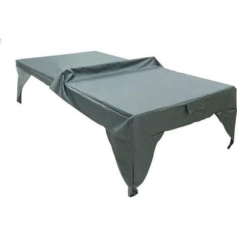 Housse de protection pour table de tennis de table, pliable, imperméable et anti-poussière pour extérieur/intérieur (gris) (1/3)